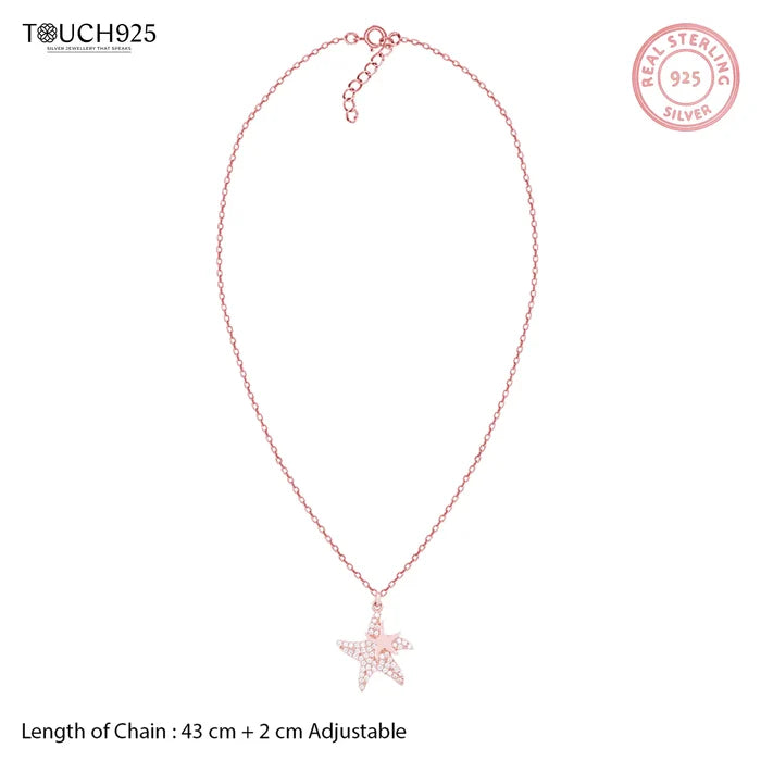 Rose Gold Star Serenity Chain Locket