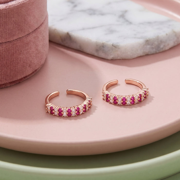 Rosé Luxe Silver Toe Ring