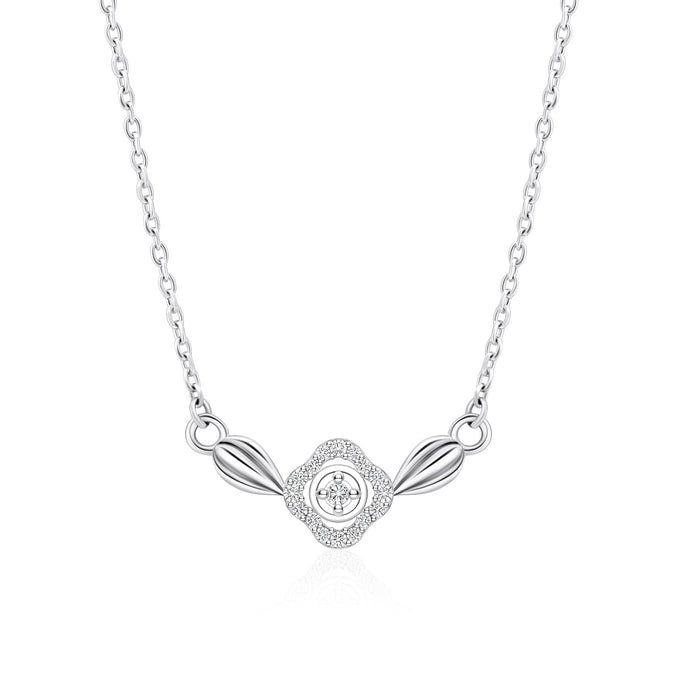 Rose Motif Silver Mangalsutra