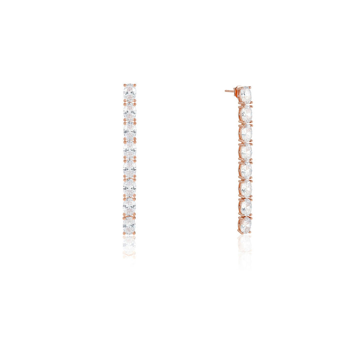 Rosegold Sleek CZ Dangler