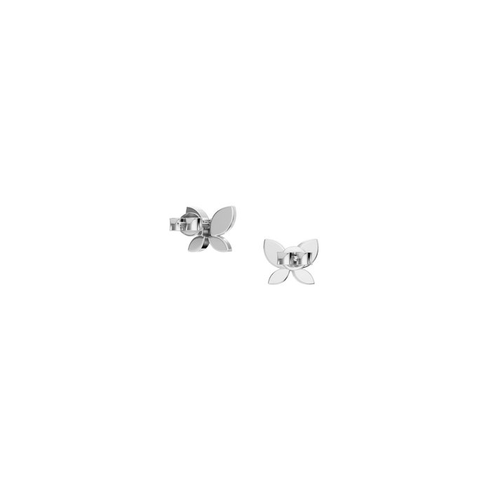 Round Cut Lab Grown Diamond Bezel Set Butterfly Stud Earrings