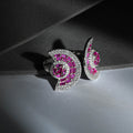 Ruby Crescent Statement Ring