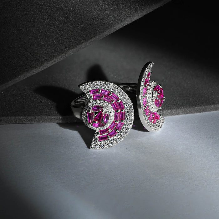 Ruby Crescent Statement Ring