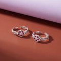 Ruby Swirl Flower Toe Ring