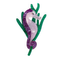 Sandy the Shy Seahorse Brooch (Purple) - Erstwilder Fan Favorites (2018)