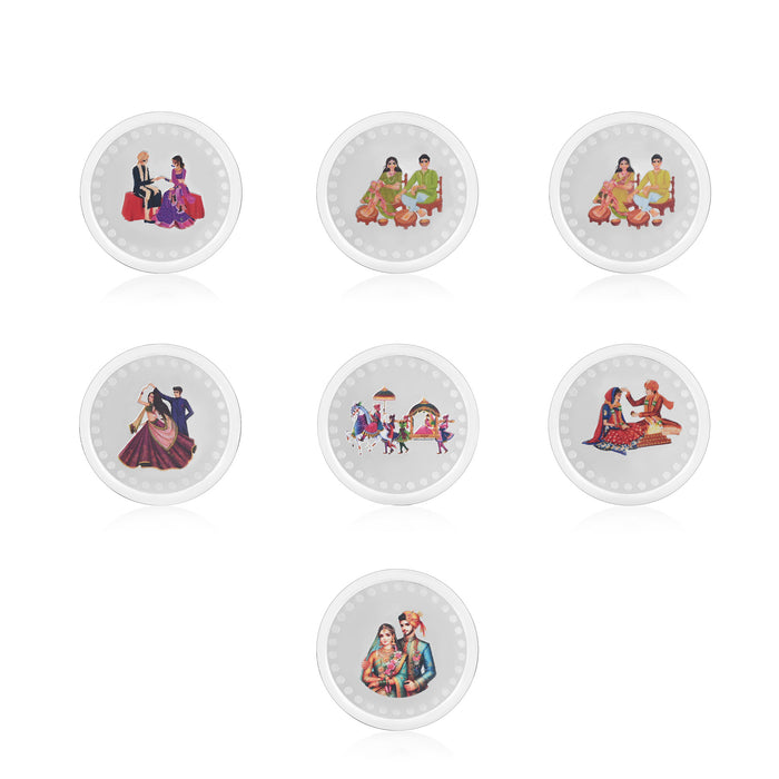 Saptapadi-Seven Steps 999 Silver Coin Box (7 Coins)