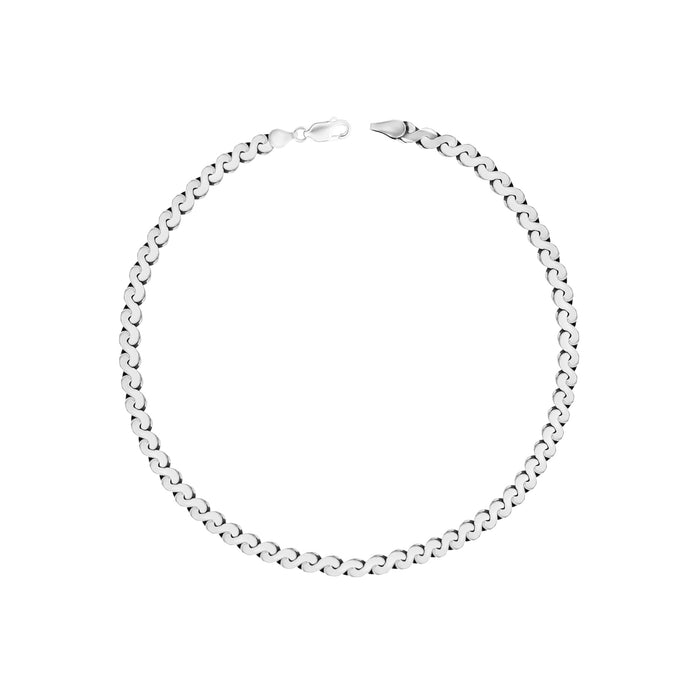 Sculpted Links Silver Bracelet