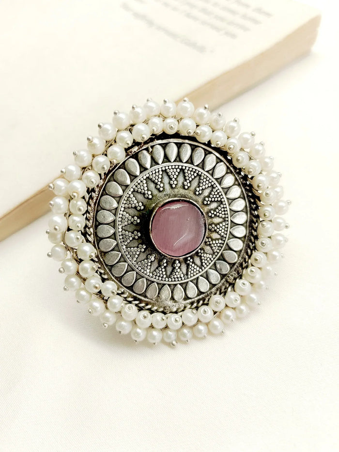 Shireen Baby Pink Men's Finger Ring