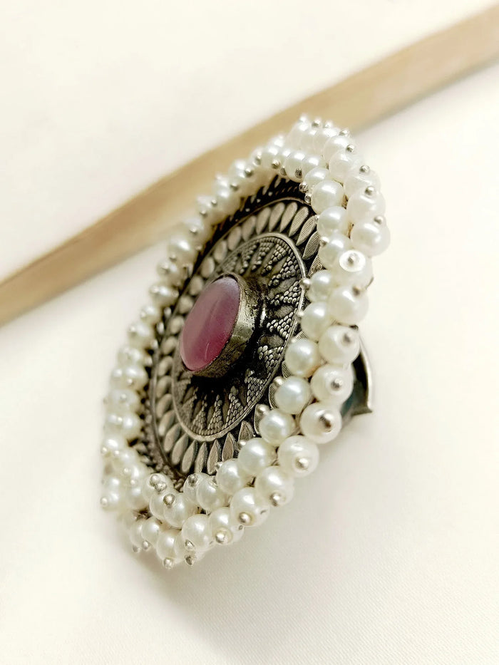 Shireen Baby Pink Men's Finger Ring