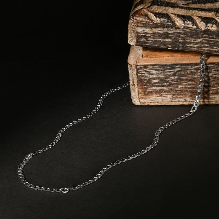 Signature Curb Silver Chain