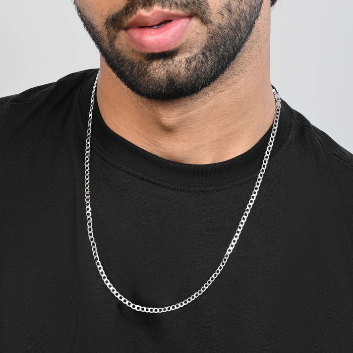 Signature Curb Silver Chain