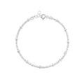 Silver Beaded Box Chain Bracelet