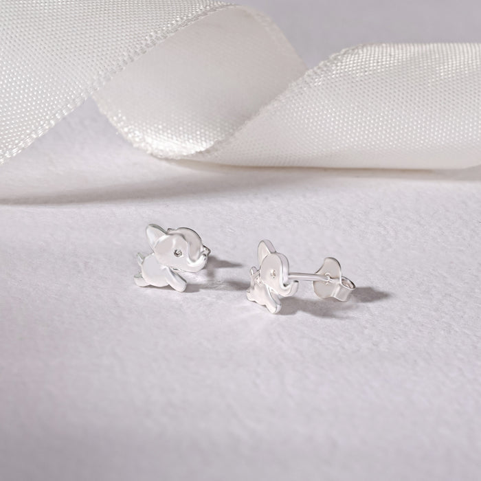 Silver Elephant Earrings
