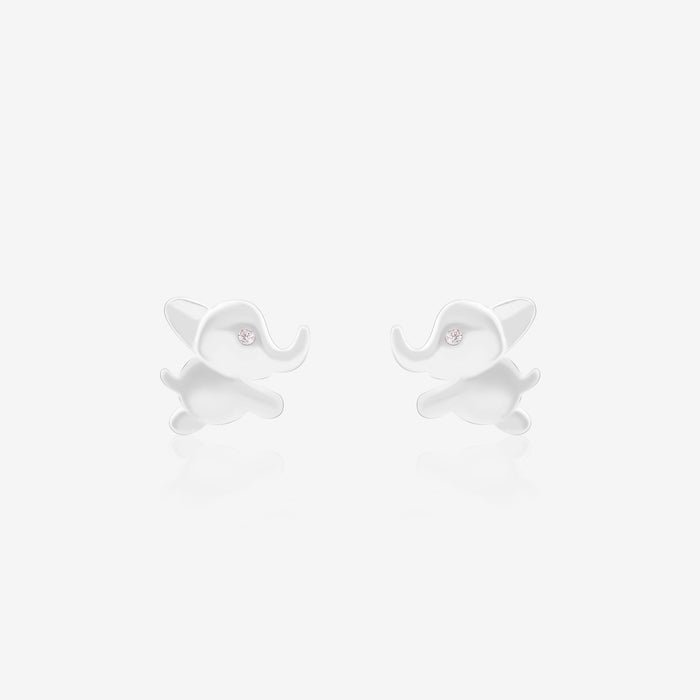 Silver Elephant Earrings