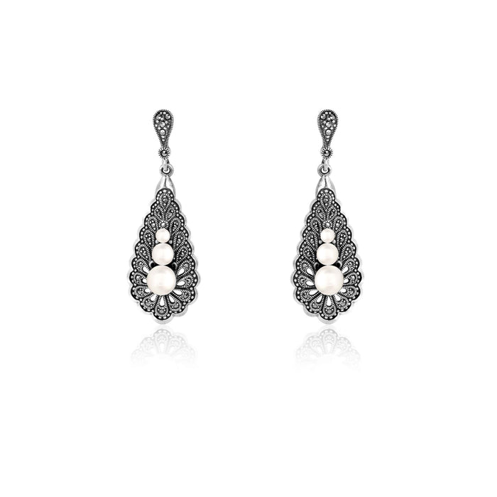Silver Labyrinth Danglers