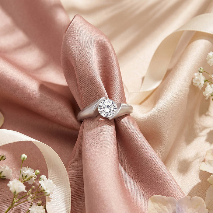 Silver Solitaire Ring