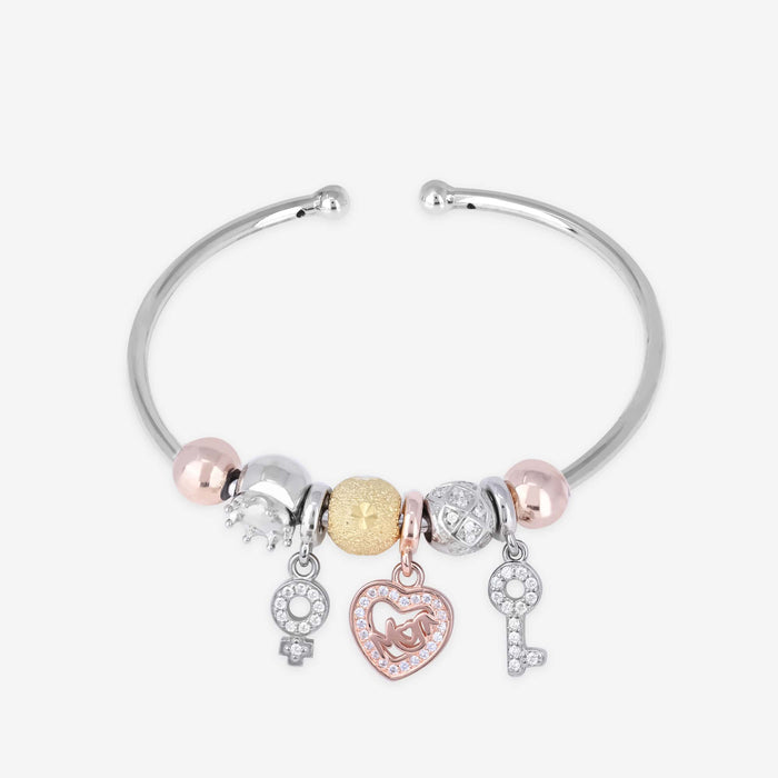 Silver Trinklet Charm Kada