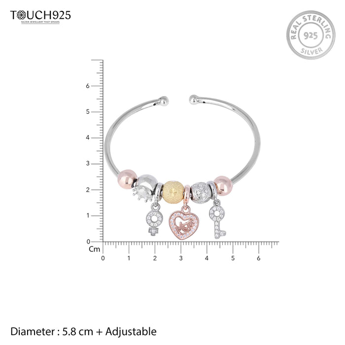 Silver Trinklet Charm Kada