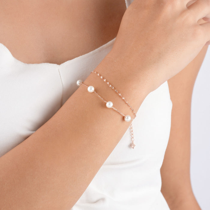 Single Pearl Silver Bracelet