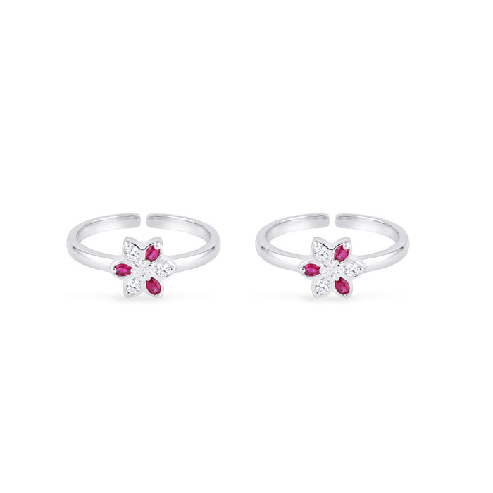 Six-Petal Flower Toe Ring