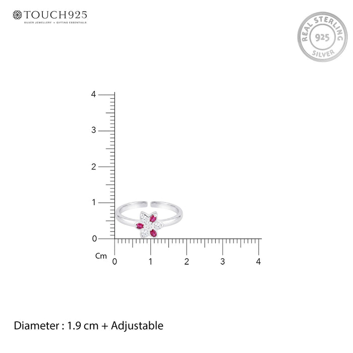 Six-Petal Flower Toe Ring