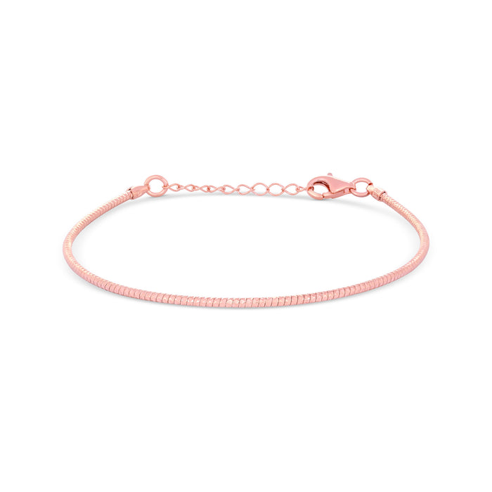 Sleek Serpent Silver Bracelet