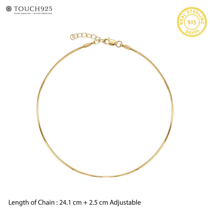 Sleek Snake Chain Anklet