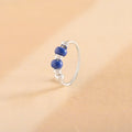 Small Blue Bead Nose Ring