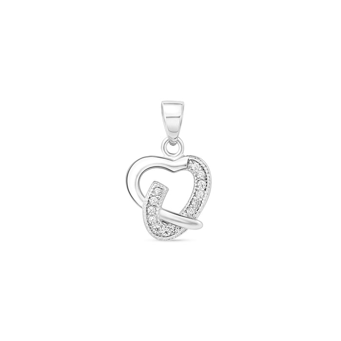 Soft Wrap Heart Silver Pendant