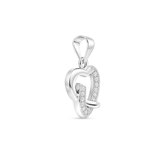 Soft Wrap Heart Silver Pendant