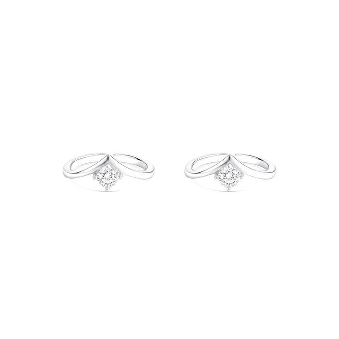 Solitaire CZ Toe Ring