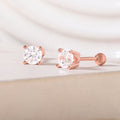 Solitaire Stud Earrings
