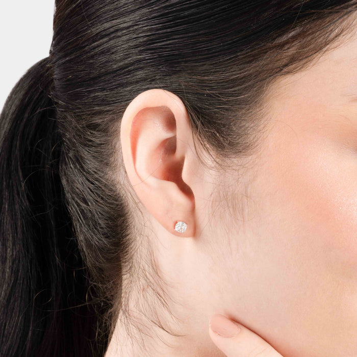 Solitaire Stud Earrings