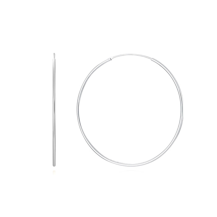 Solyn Silver Hoops