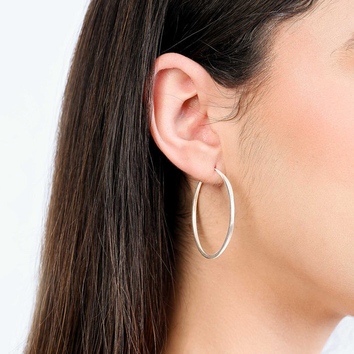 Solyn Silver Hoops