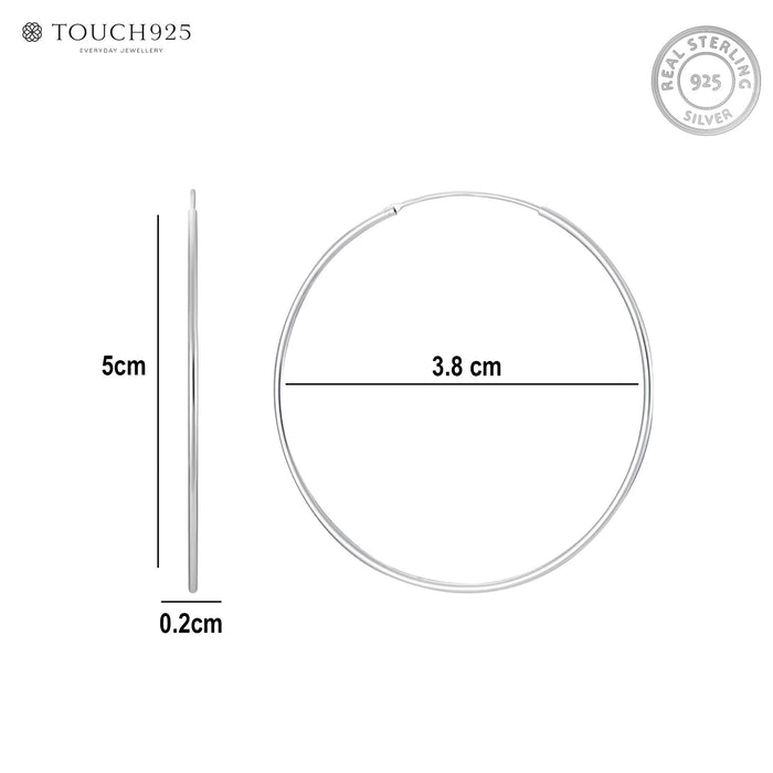 Solyn Silver Hoops