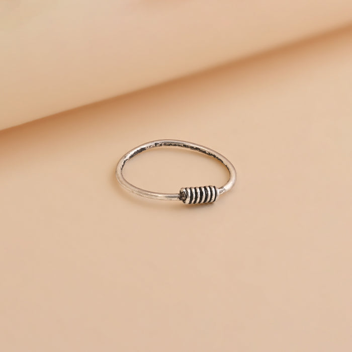 Spiral Oxidized Nose Ring