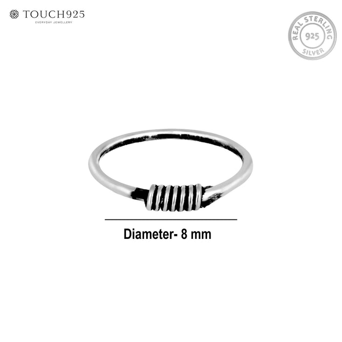 Spiral Oxidized Nose Ring