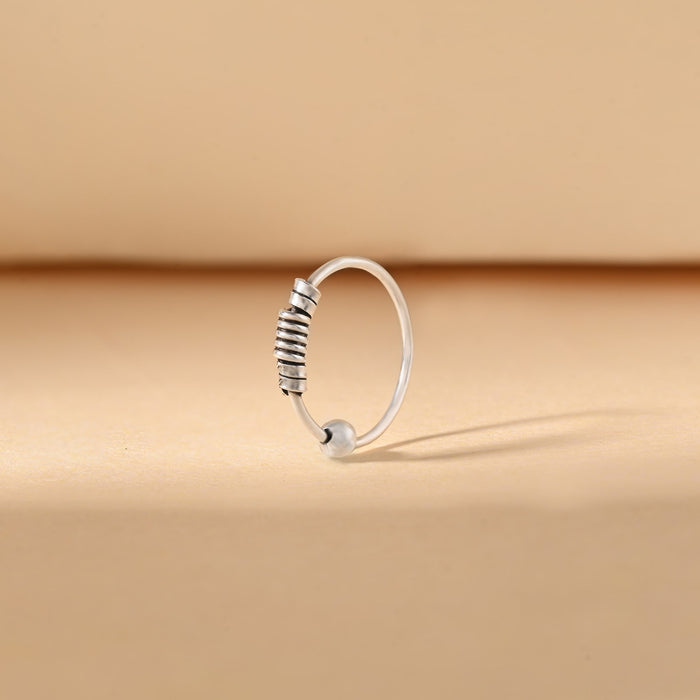 Spiral Wrap Oxidised Nose Ring