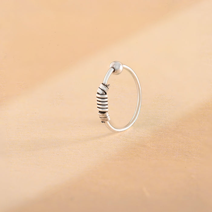 Spiral Wrap Oxidised Nose Ring