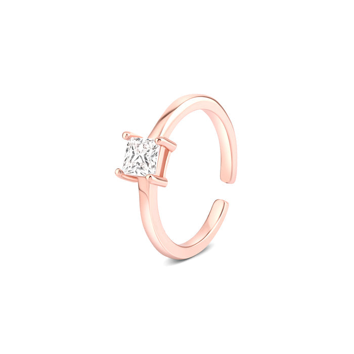Square CZ Toe Ring