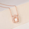 Square Frame Pendant Necklace