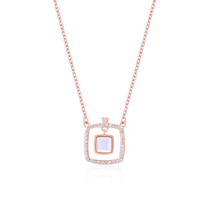 Square Frame Pendant Necklace