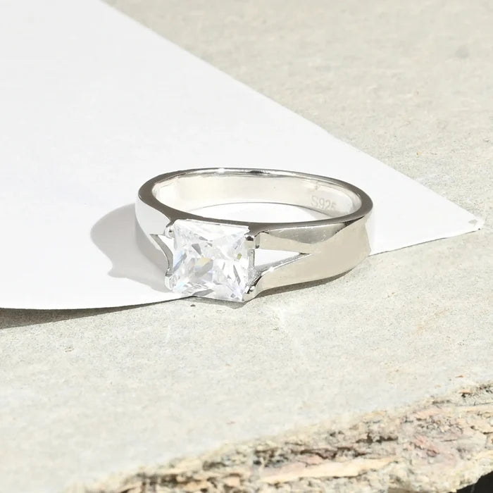 Square Stone Men's Ring