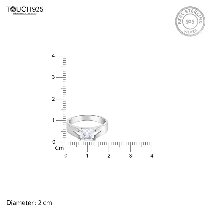 Square Stone Men's Ring
