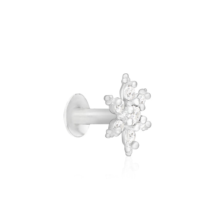 Starburst CZ Silver Nose Pin