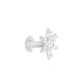 Starburst CZ Silver Nose Pin