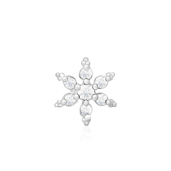 Starburst CZ Silver Nose Pin