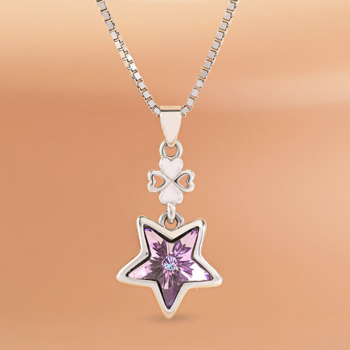 Starred Charm Chain Locket