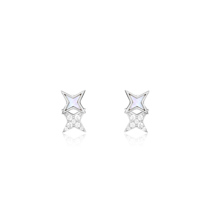 Starry Zircon Silver Pendant Set